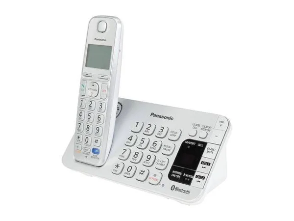 Panasonic KX-TGE273S Link2Cell Bluetooth Enabled Phone With 2 Handsets - 3000 Name/Number, Silver