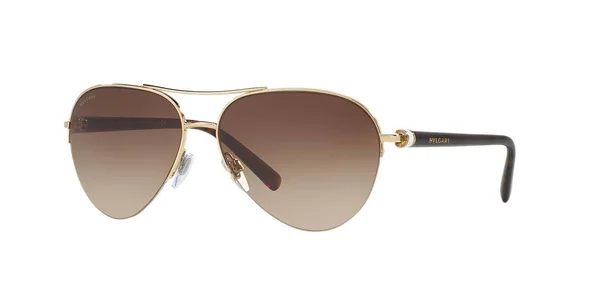 Bvlgari Bv6084 sunglasses color 27813 pale gold/brown gradient