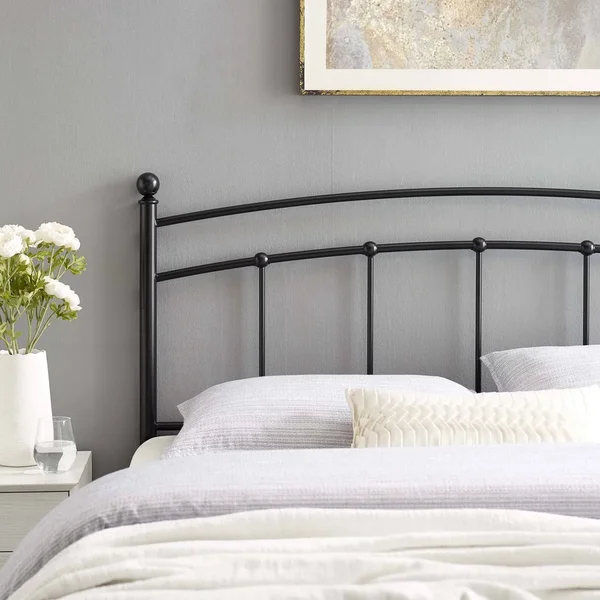 Modway Abigail Black Full Metal Headboard