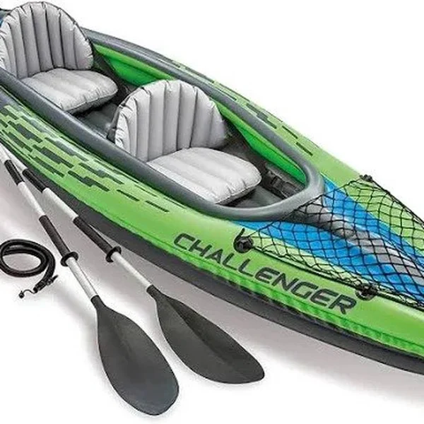 Intex Challenger 2 Kayak Inflatable Set with Aluminum Oars - Green