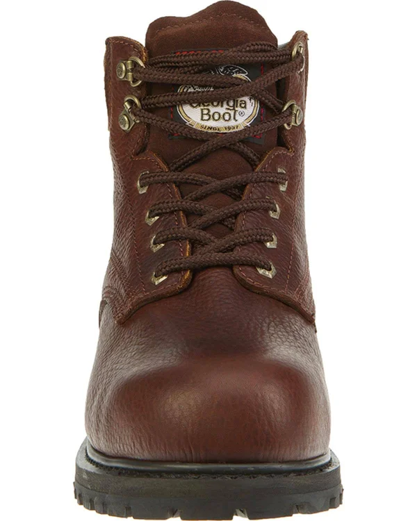 Men's Brown Georgia Boot Oiler Steel Toe Waterproof Work Boot Size 8.5
