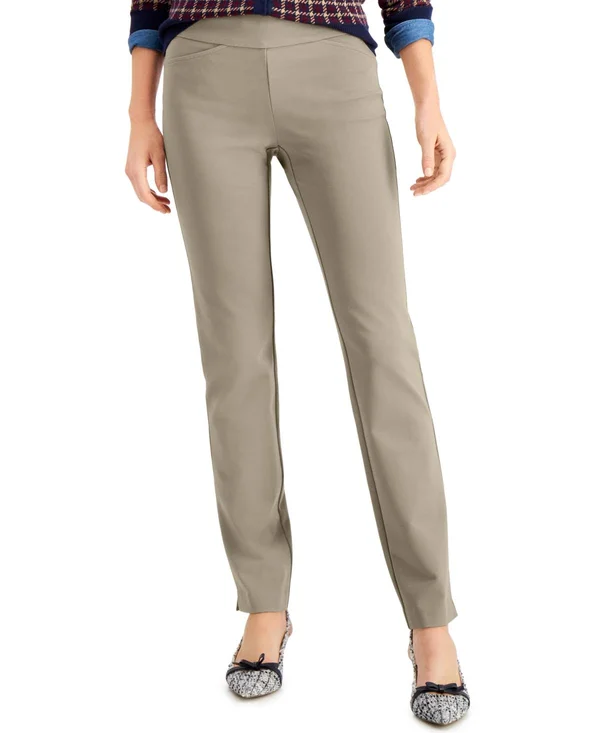 Charter Club Pull-On Ponte-Knit Pants - Created for Macy&s - Sedona Dust