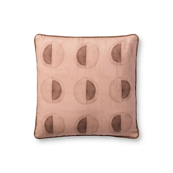 Loloi P0935 Linen Pillow Pink, 18x22 x 18x22, Polyester