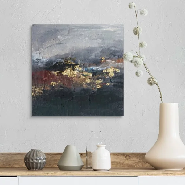 Mountains in The Mist II - Canvas Wall Art, 16x16, Great Big Canvas