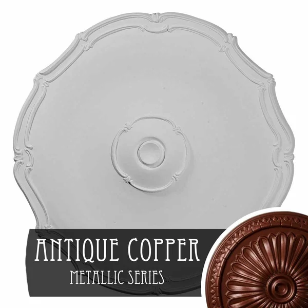 18 7/8x22OD x 1 1/2x22P Pompeii Ceiling Medallion (Ultra Pure White)