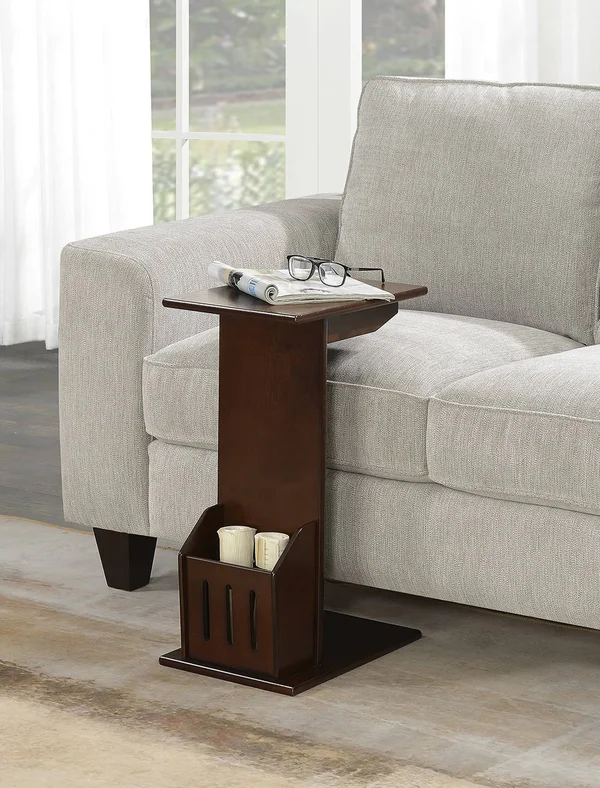 Convenience Concepts Designs2Go Abby Magazine C End Table - Brown