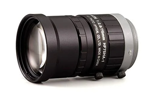 Fujinon HF75HA-1B 2 3 75mm F2 8- F22 Fixed Focal Lens for 1 5MP Cameras C-Mount Manual Iris Industrial and Machine Vision Applic