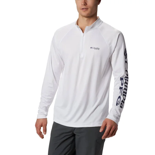 Columbia Men's Terminal Tackle 1/4 Zip Top - LT - White - Nightshade