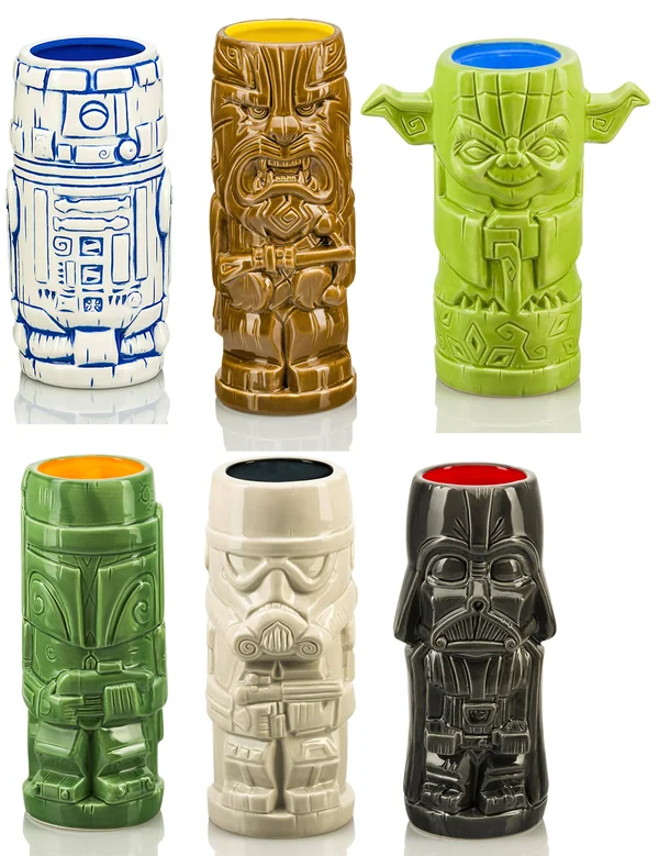 Star Wars Series 1 Ceramic Geeki Tiki Mugs, Set of 6