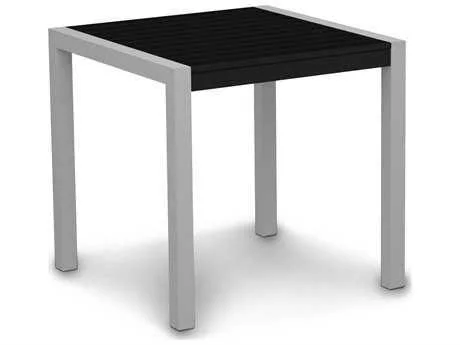 POLYWOOD Mod 30x22 Dining Table - Textured Bronze - Mahogany - 29.75" x 29" x 29.75"
