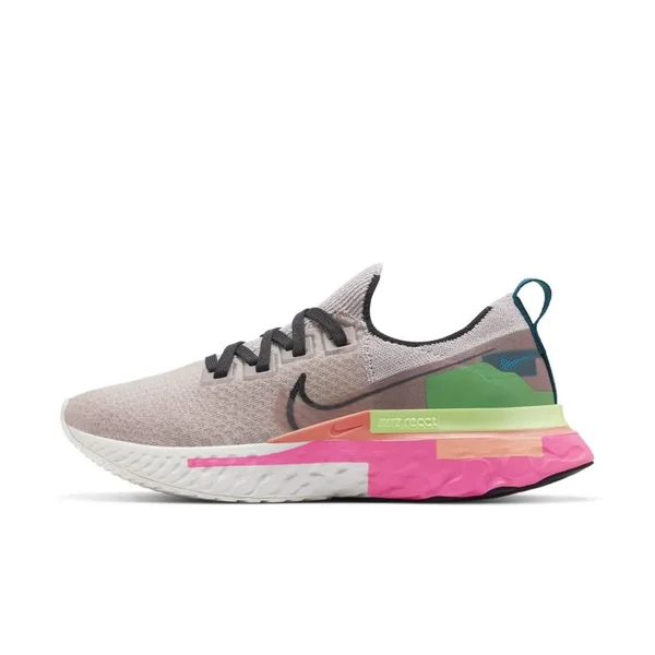 Nike Women's React Infinity Run Flyknit Premium Violet Ash-Dark Smoke Grey-Pink Blast - 8.5