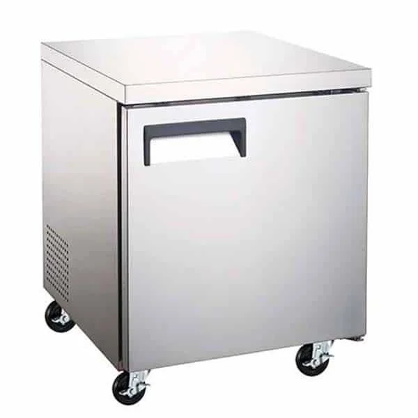 Undercounter Freezer 27x22 Double Door - 6 Cu ft Kitchen Monkey KMUCFZ-27