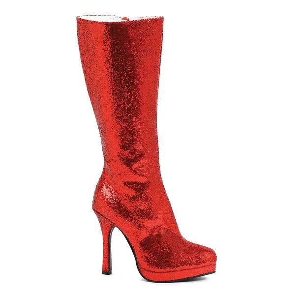 Silver Glitter Boots