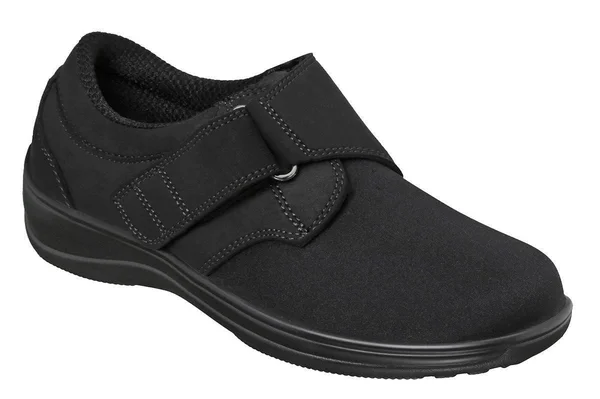 Orthofeet Wichita Women's Adjustable Strap Stretchable Shoe - Black 10.5 Wide