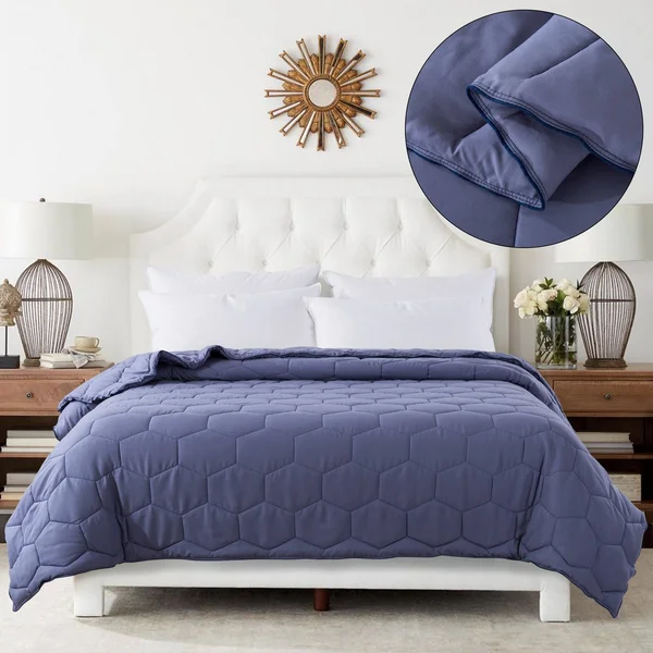 Dream on Honeycomb Down-Alternative Blanket - Grey, Twin