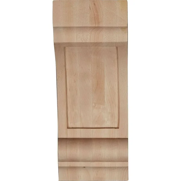Ekena Millwork CORW05X06X12DIRO 4 3/4x22W x 6x22D x 12x22H Diane Recessed Wood Corbel, Red Oak