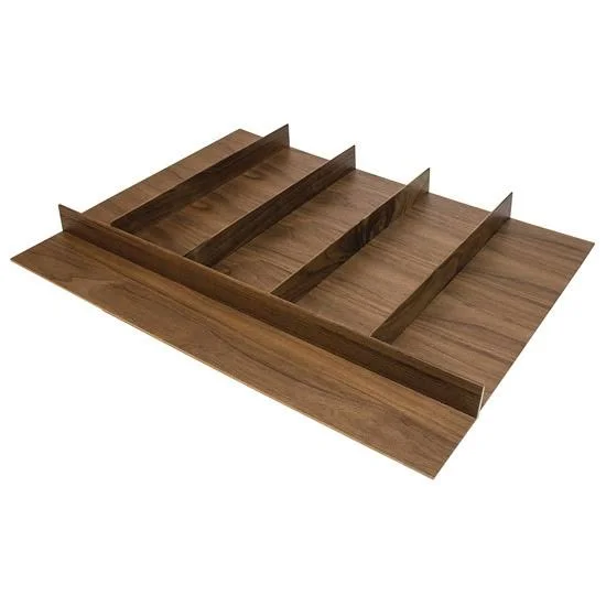 Hafele Fineline Multipurpose Cutlery Tray Insert, Walnut, 27-5/8x22W x 20-13/16x22D x 1-15/16x22H