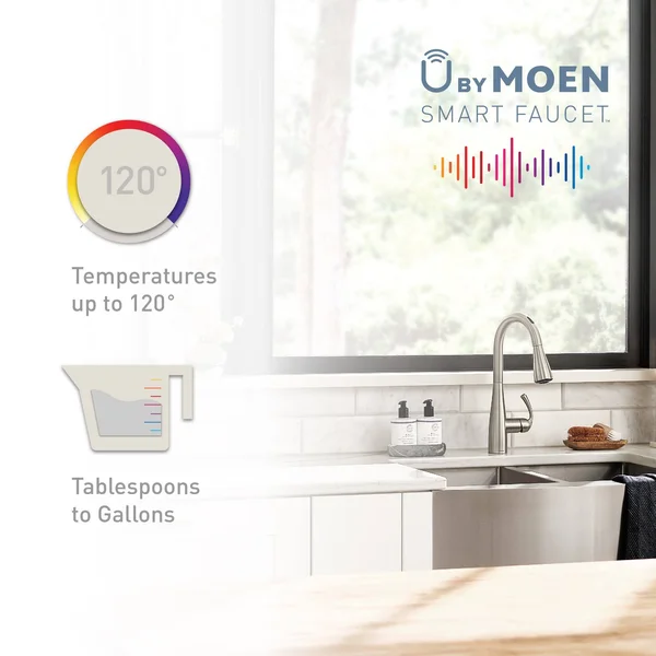 Moen Arbor Voice Activated One-Handle Pulldown Kitchen Faucet, Oil-Rubbed Bronze - 7594EVORB