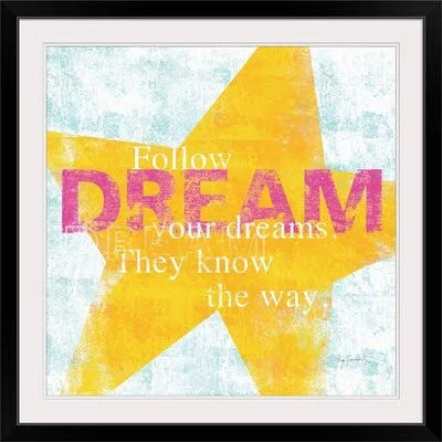 &Letterpress Dream& by Sue Schlabach Graphic Art Print Great Big Canvas Format: Black Frame - Size: 28x22 H x 28x22 W x 1x22 D