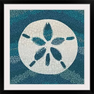 &Sea Glass II Graphic Art Print Highland Dunes Format: Black Frame - Size: 38x22 H x 38x22 W x 1x22 D