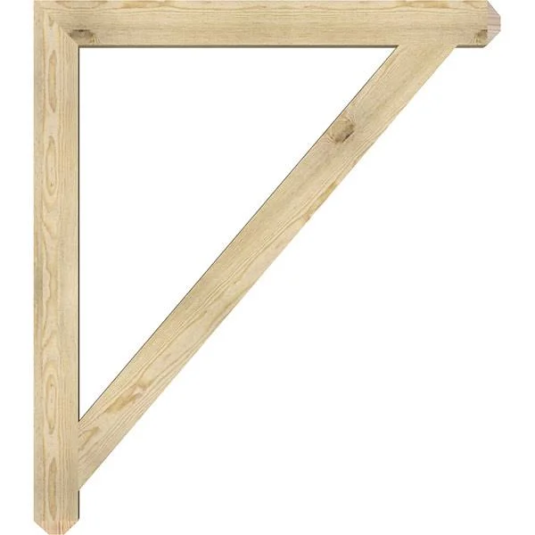 Ekena Millwork 4x22W x 42x22D x 48x22H Traditional Craftsman Rough Sawn BRACKET - Douglas Fir