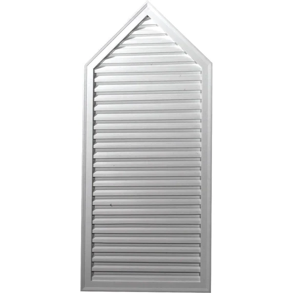 24 inchw x 51 inchh Peaked Urethane Gable Vent Louver - Non-Functional