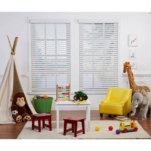 Copper Grove Yerevan 72-Inch White Cordless Faux Wood Blind - 67.5 x 72
