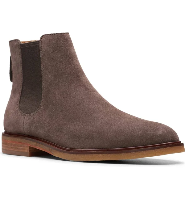 Men's Clarks Clarkdale Gobi Chelsea Boot - 7 M, Navy Suede