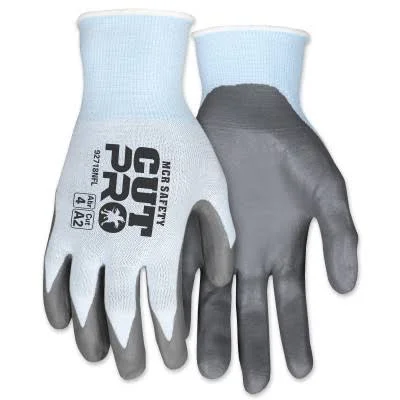 MCR Safety Cut Pro A2 18 GA Bl Hppe/St Shell GRY Nitr Foam 92718NFL