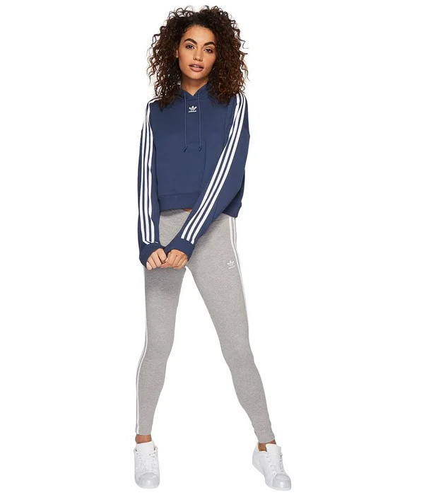 Adidas Womens Blue Cropped Hoodie