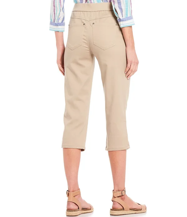 Intro Rose Pull-On Capri Pant, Womens, 14, Ebony Black