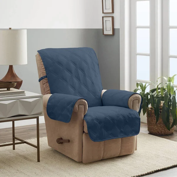 Innovative Textile Solutions 1-Piece Hampton Diamond Secure Fit Sofa Furniture COVER, Celadon