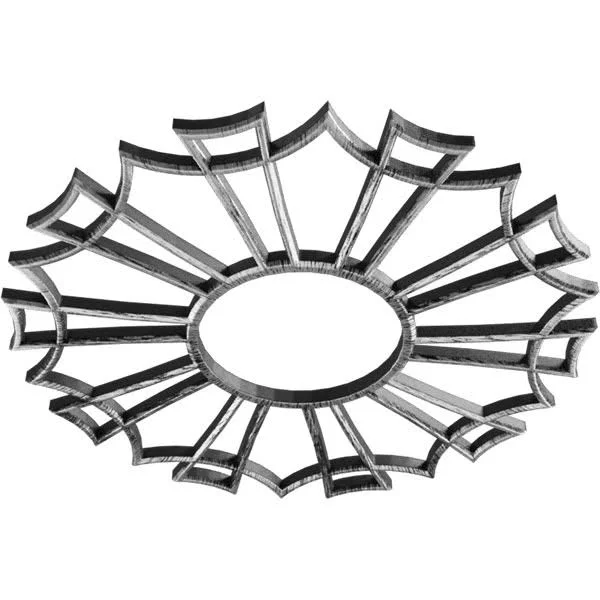 Ekena Millwork CMPP38AUAPW 38x22OD x 13 3/8x22ID x 1x22P Augustus Architectural Grade PVC Pierced Ceiling Medallion, Antiqued Pe