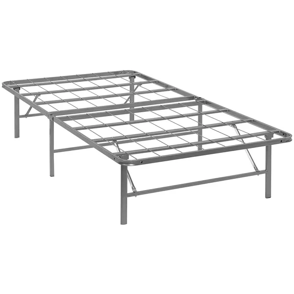 Modway Horizon Stainless Steel Bed Frame - Silver, Twin