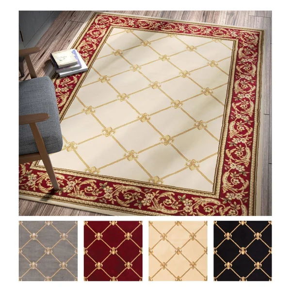 Well Woven Agra Royal Trellis Area Rug - 3&11 inch x 5&3 inch, Blue