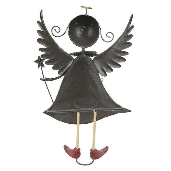 Design Toscano Holiday Helper Metal Angel Statue Collection - Clara