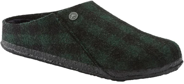 Birkenstock Men's Zermatt Shearling Slipper - 41 - Plaid Green - Black