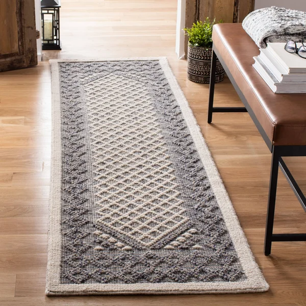 Safavieh Natura Rug Collection NAT625N - Cream - Navy - 3' x 5'