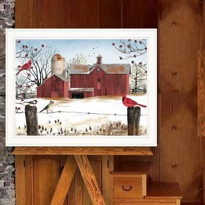 'Winter Friends' by Billy Jacobs - Picture Frame Painting Print on Paper Rosalind Wheeler
