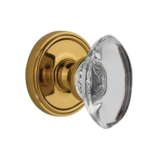 Grandeur - Dummy - Georgetown with Provence Crystal Knob in Lifetime Brass - 810385