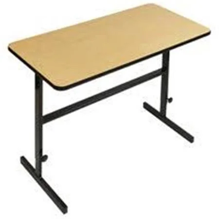 Correll CS2460-16 24 x 60 in. Keyboard Height Top Computer & Training Tables - Fusion Maple