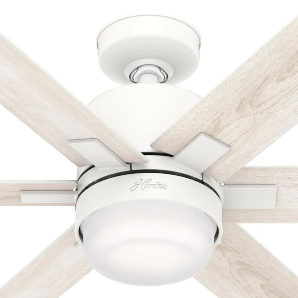 Hunter 50955 Radeon Smart Fan with LED Light 44 inch Ceiling Fan in Matte White