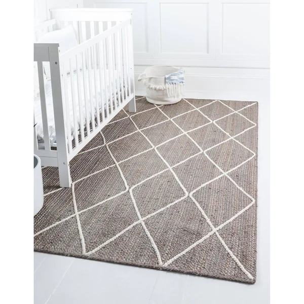 Braided Jute Rug Gray - Rectangle 3& 3 x 5&