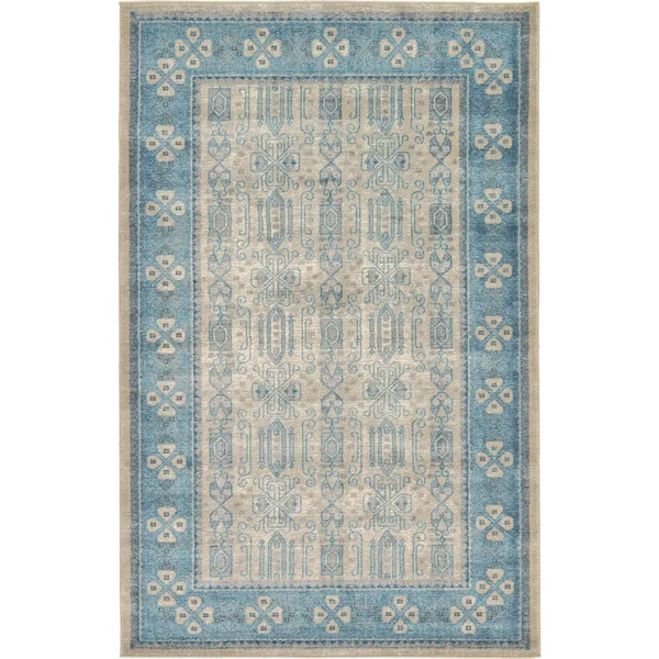 Unique Loom Aigen Salzburg Runner Rug - 2& 7 x 10& (Beige)