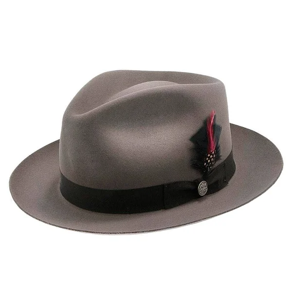 Stetson Chatham Fur Felt Fedora Hat: Size: 7 1/8 Caribou