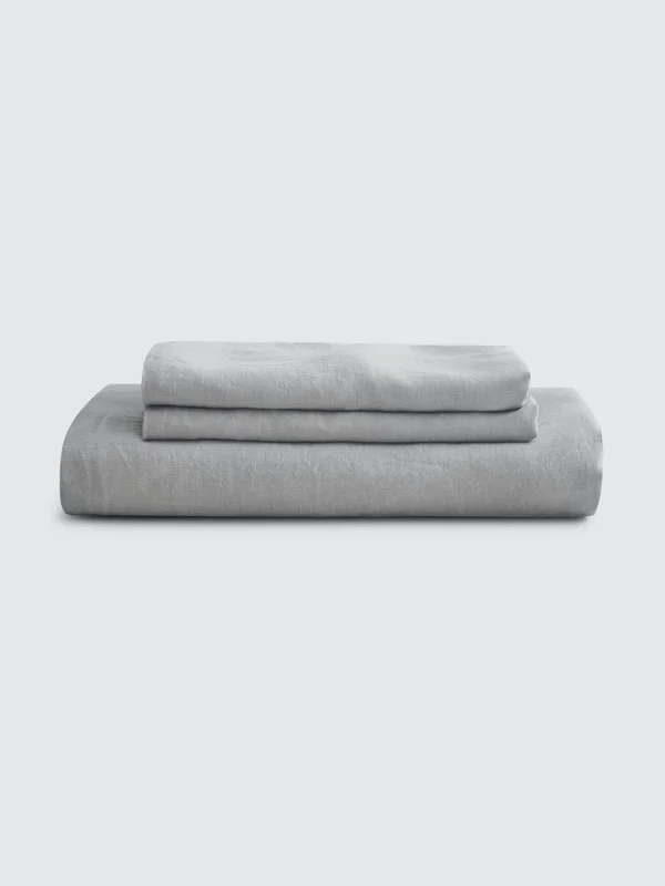 French Linen Sheet Set - Dove - Sijo - King