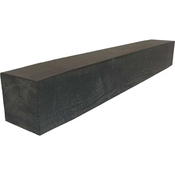 Ekena Millwork MANURS08X08X48ES 8x22H x 8x22D x 48x22W Rough Sawn Faux Wood Fireplace Mantel, Aged Ash