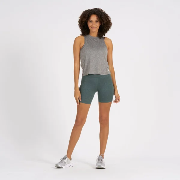 Clean Elevation Shorty by Vuori in Kelp Heather, Size Large