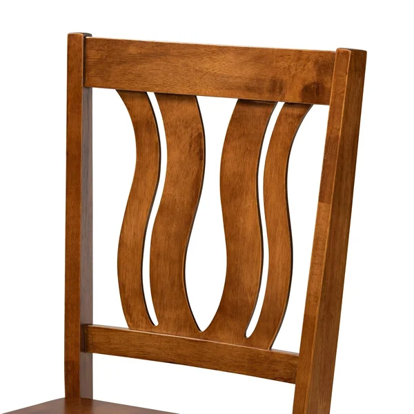 Baxton Studio Karla Modern and Contemporary Transitional Walnut Brown Finished Wood 5-Piece Dining Set
