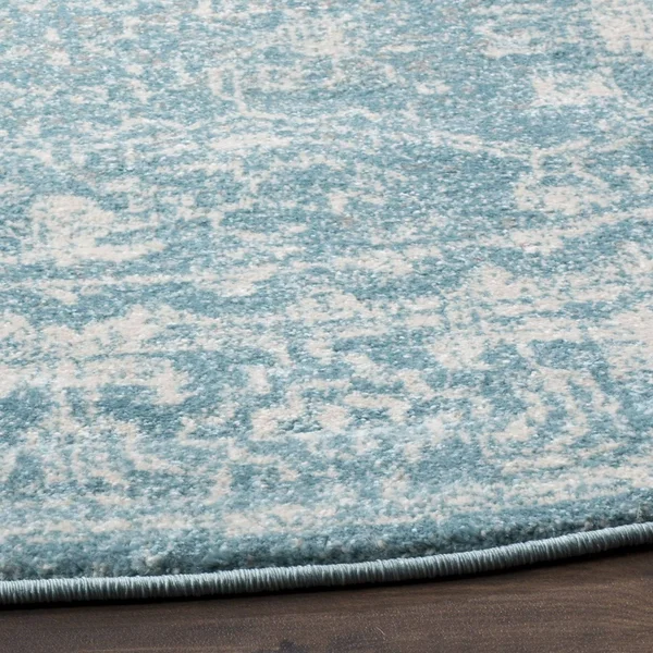 Safavieh Evoke EVK270D 5&1x22 x 5&1x22 Square Light Blue, Ivory Area Rug